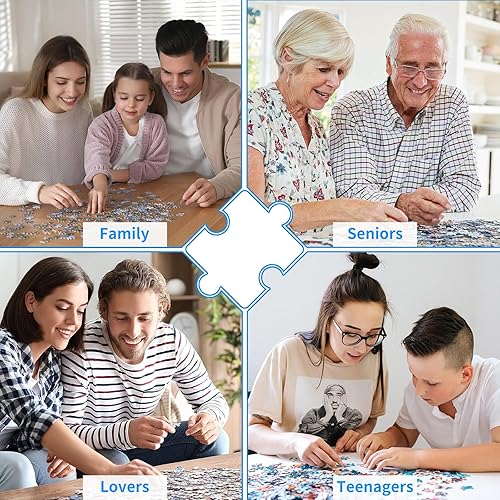 Miniatura 6 de Rompecabezas de Navidad de 1000 piezas para fiesta en casa de Papá Noel, rompecabezas pequeño de 1000 piezas para adultos, rompecabezas de Navidad,