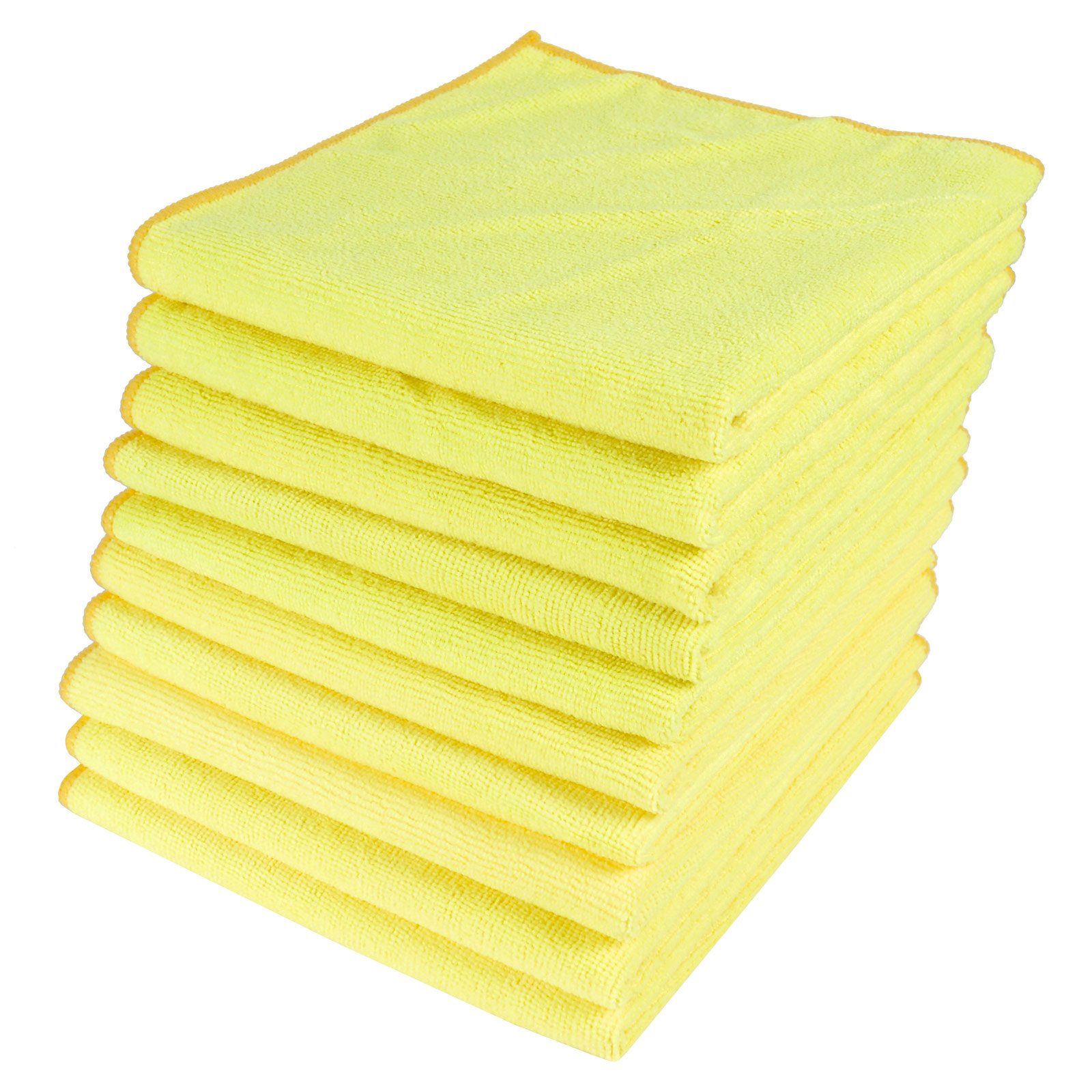 30pk Yellow Large Microfibre Home Valeting Dusters Polishing Cleaning Cloths