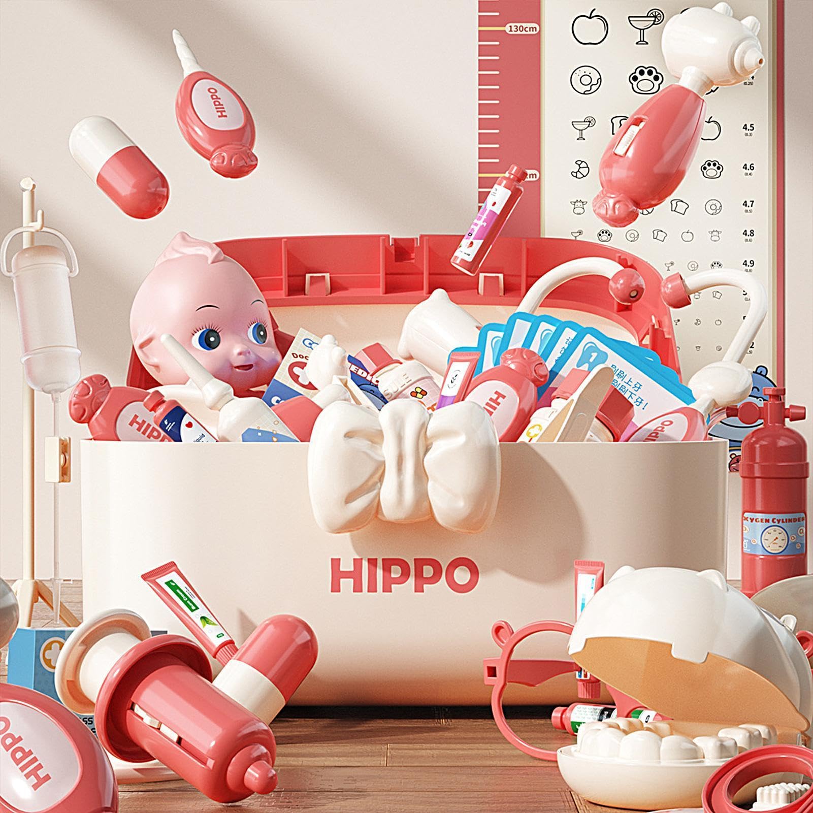 Set Completo Dottore per Bambini Design con fibbia progettato per | Kit Dottore Giocattolo per Bambini Aumenta la Loro Autostima, di Ruolo per