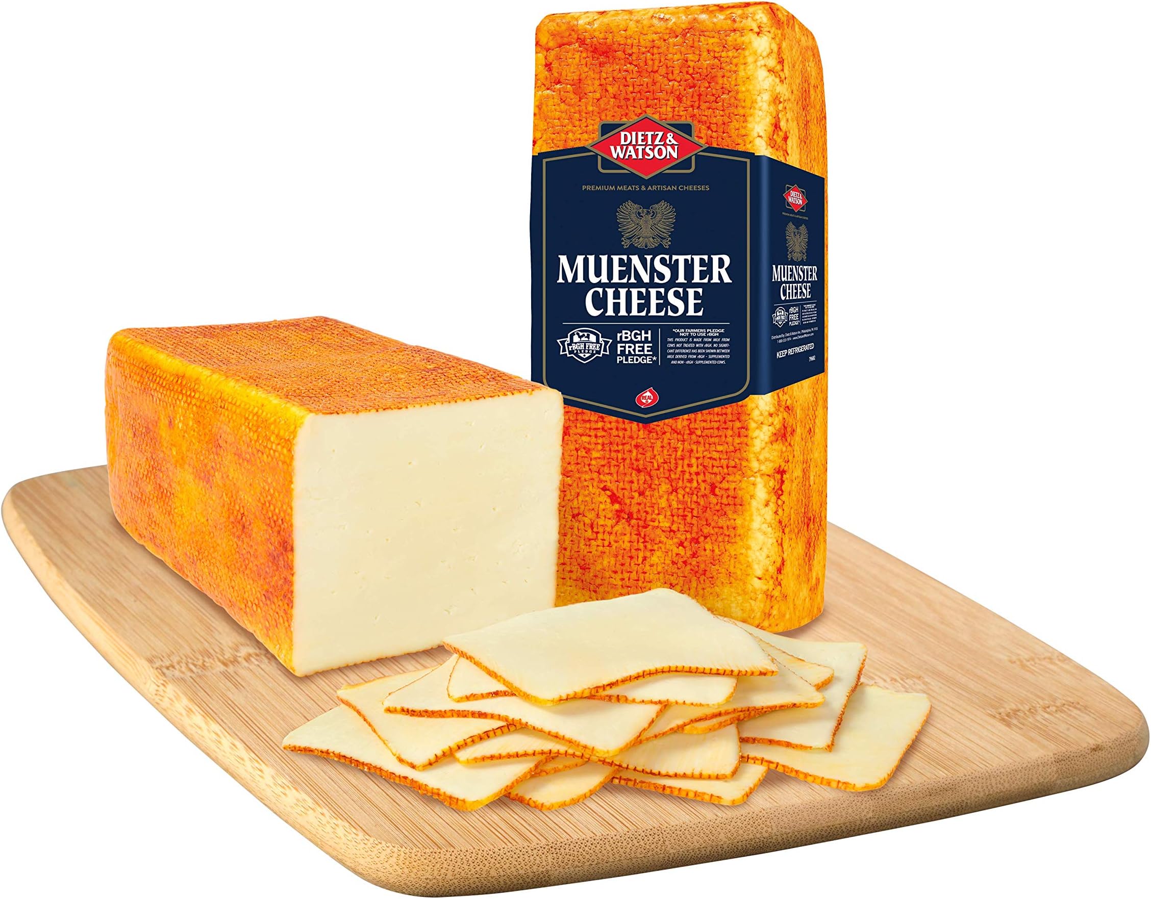Dietz & Watson Sliced Muenster Cheese, 0.5 lbs