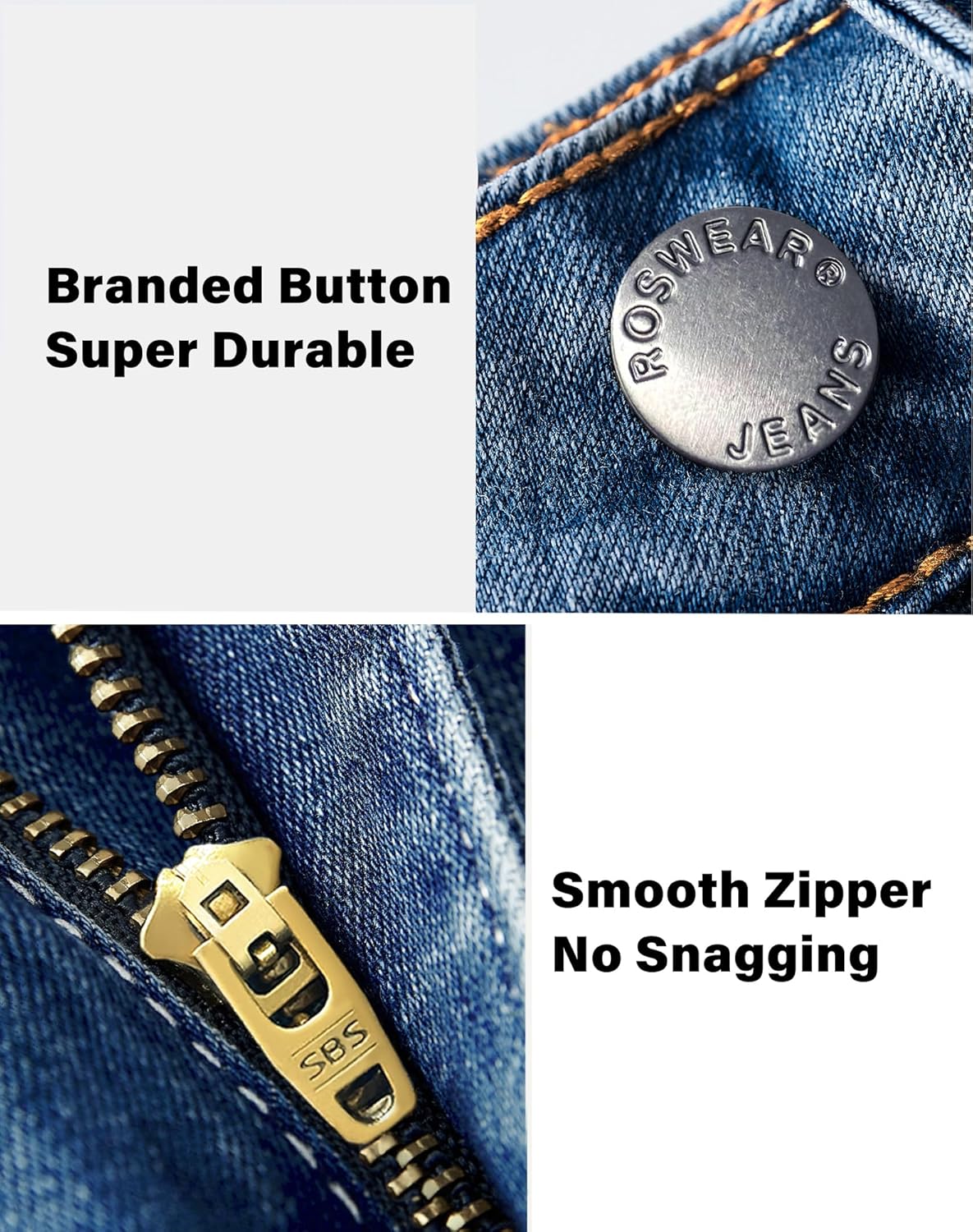 roswear Skinny Jeans for Women Mid Rise Ripped Stretchy Denim Pants Trendy Slim Fit Distressed Jeans - Image 7