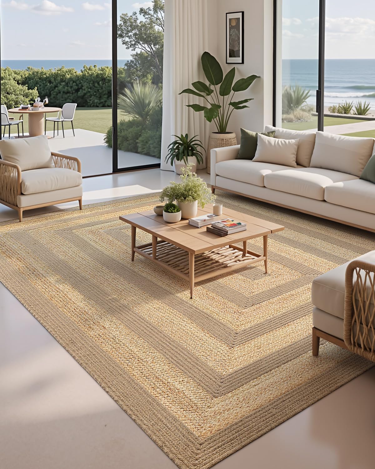 Handwoven Jute Carpet 3x8 Ft Strip Border – Natural Boho Area Rug for Living Room | Eco-Friendly, Durable Floor Mat for Bedroom, Dining & Home Décor — Amazon image 24