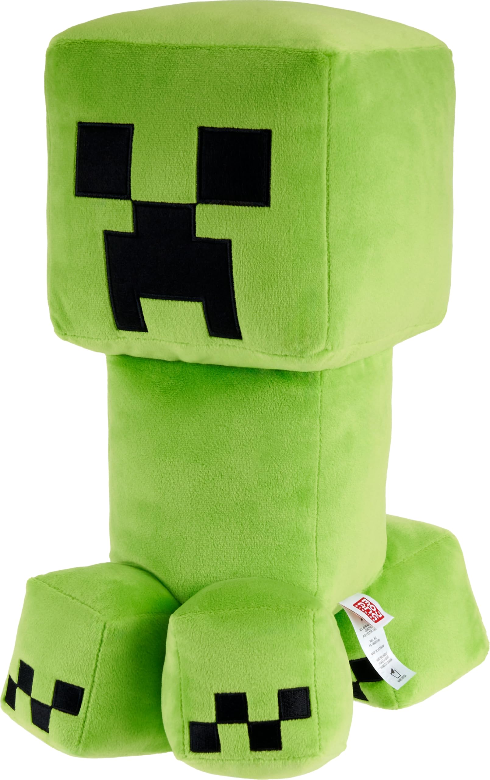 Mattel Minecraft - Creeper Gigante, peluche alto 40+ cm del personaggio del videogioco, dettagli accurati del gioco e design pixelato, giocattolo per bambini, 3+ anni, HWD75