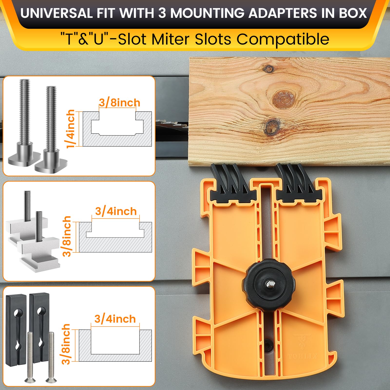 Featherboard For Table Saw & Router Table - 2 Pack, Dual-Leg Support, Flexible PVC Arms For Kickback Prevention & Woodworking Safety, Blue