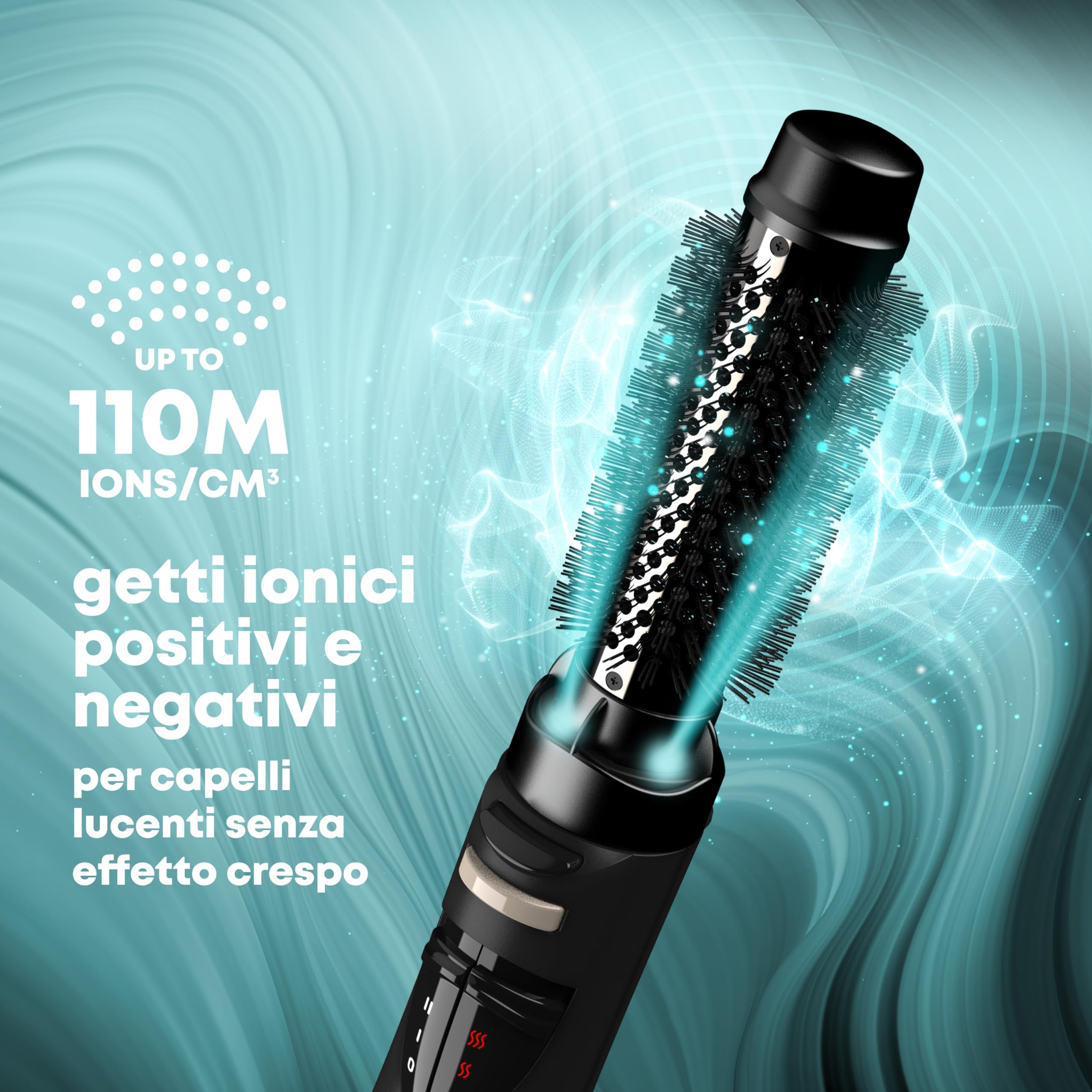 REVAMP Progloss Airstyle Spazzola ad Aria 6 in 1 - Getto Ionico | Phon, Spazzola Rotante, Arricciacapelli, Diffusore, Accessori Intercambiabili, Calore Regolabile