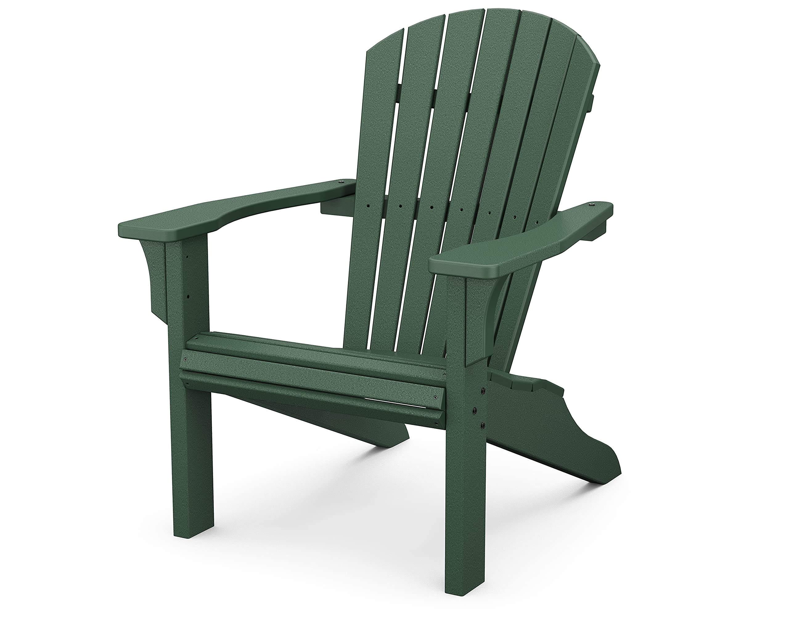 POLYWOOD SH22GR Seashell Adirondack Chair, Green
