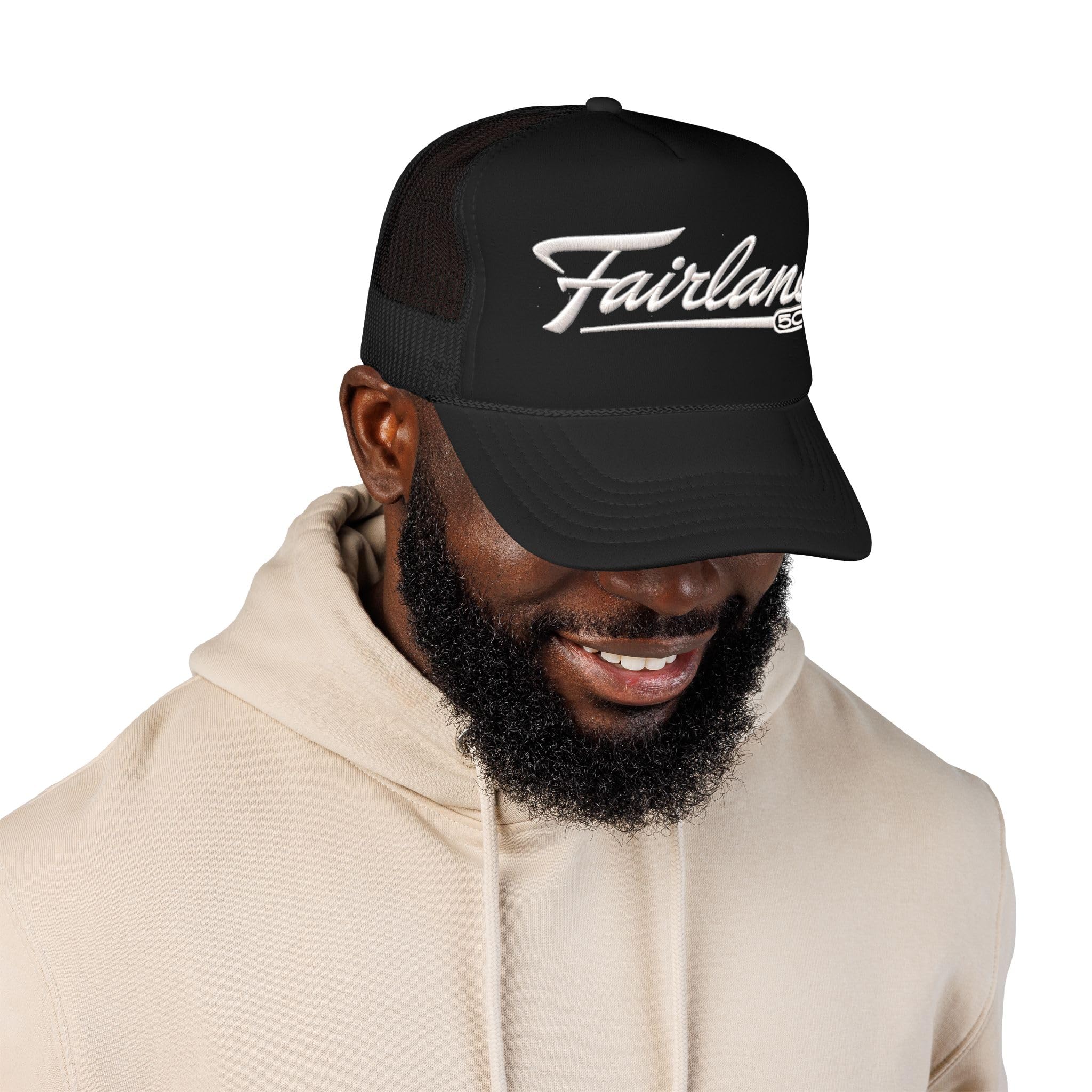 Fairlane 500 piankowa czapka typu trucker – klasyczny skrypt snapback czapka z siateczką retro styl Muscle Car
