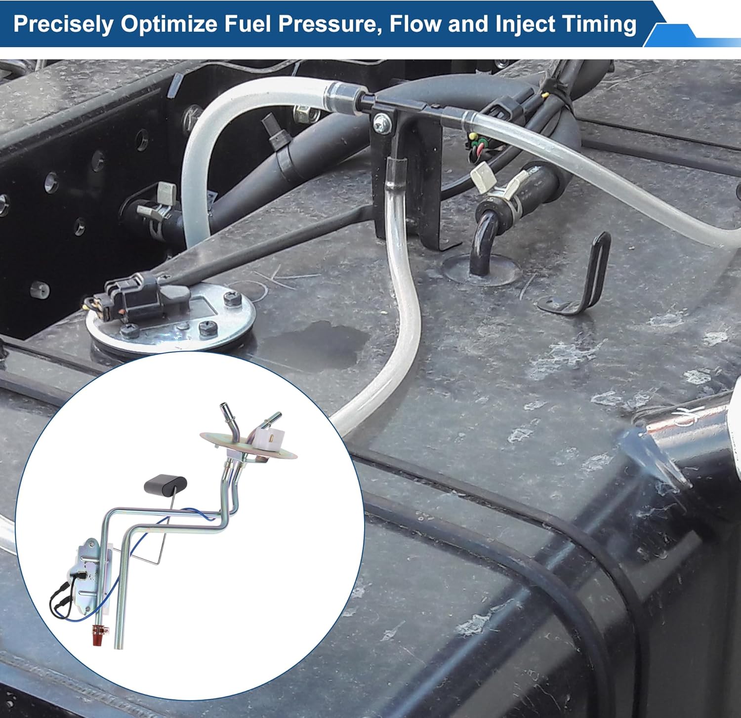 Fuel Level Sending Unit Module for Ford F-250 F250 F-350 F350 V8 7.3L 1990-1991 Fuel Sender and Hanger Assembly No.FMSU7DE/FMSU-7DE
