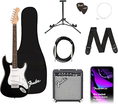 Fender Squier Debut Series Stratocaster Electric Guitar Kit, Beginner Guitar