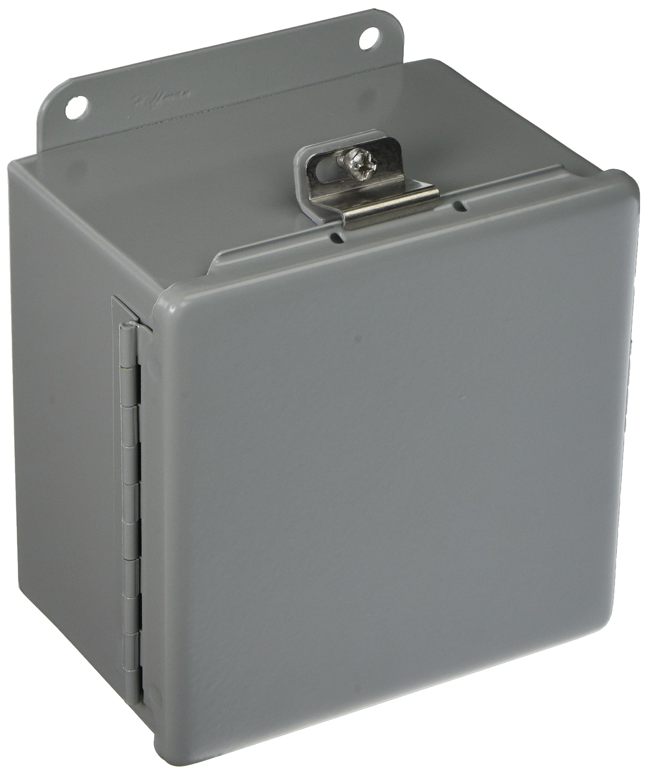 Hoffman A606CHNF J Box, NEMA 4, Hinged Cover, Steel, 6.00