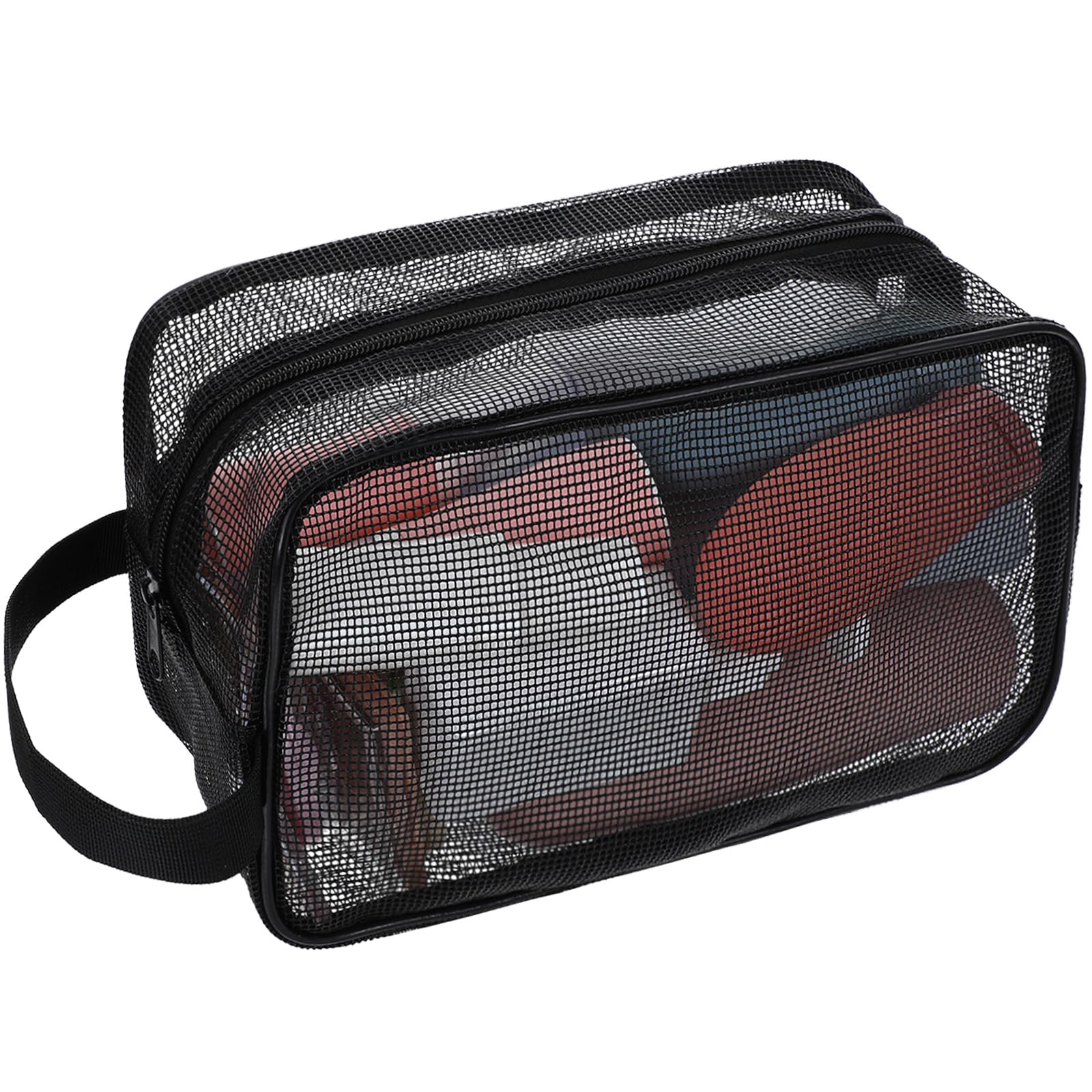 1 Pcs Portable Travel Mesh Toiletry Bag Mesh Shower Caddy Quick Dry Tote Bags Dorm Toiletry Organizer for
