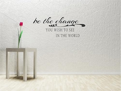 Miniatura 2 de Calcomanías de vinilo con texto en inglés "Be the Change You Wish to See in the World" (Be The Change You Wish to See in The World)