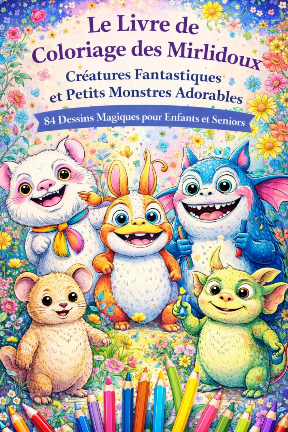Le Livre de Coloriage des Mirlidoux – Créatures Fantastiques et Petits Monstres Adorables | 84 Dessins Magiques pour Enfants et Seniors: Animaux ... univers doux, drôle et créatif sur 170 pages