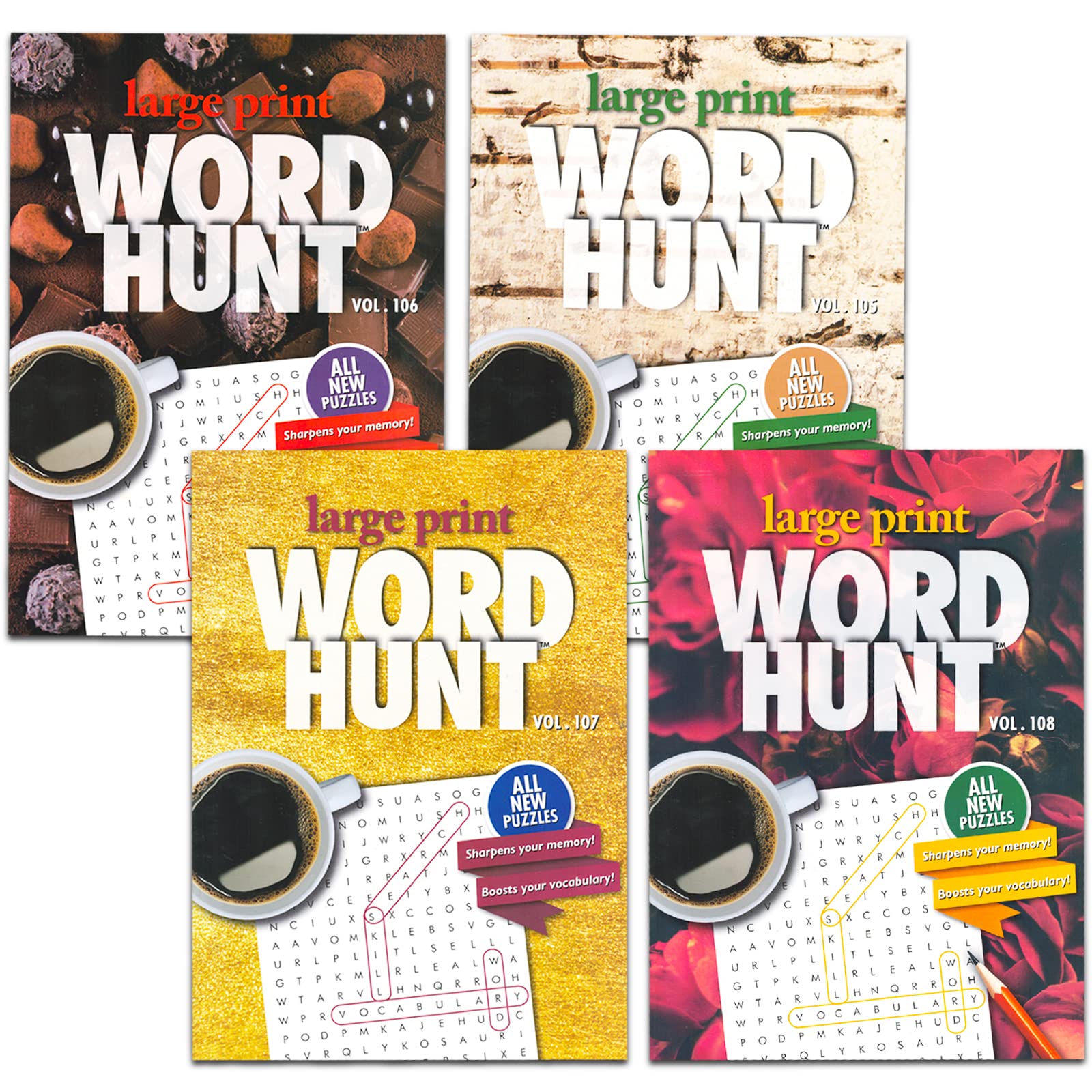 Snapklik.com : 8 Large Print Word Search Books For Adults, Seniors ...