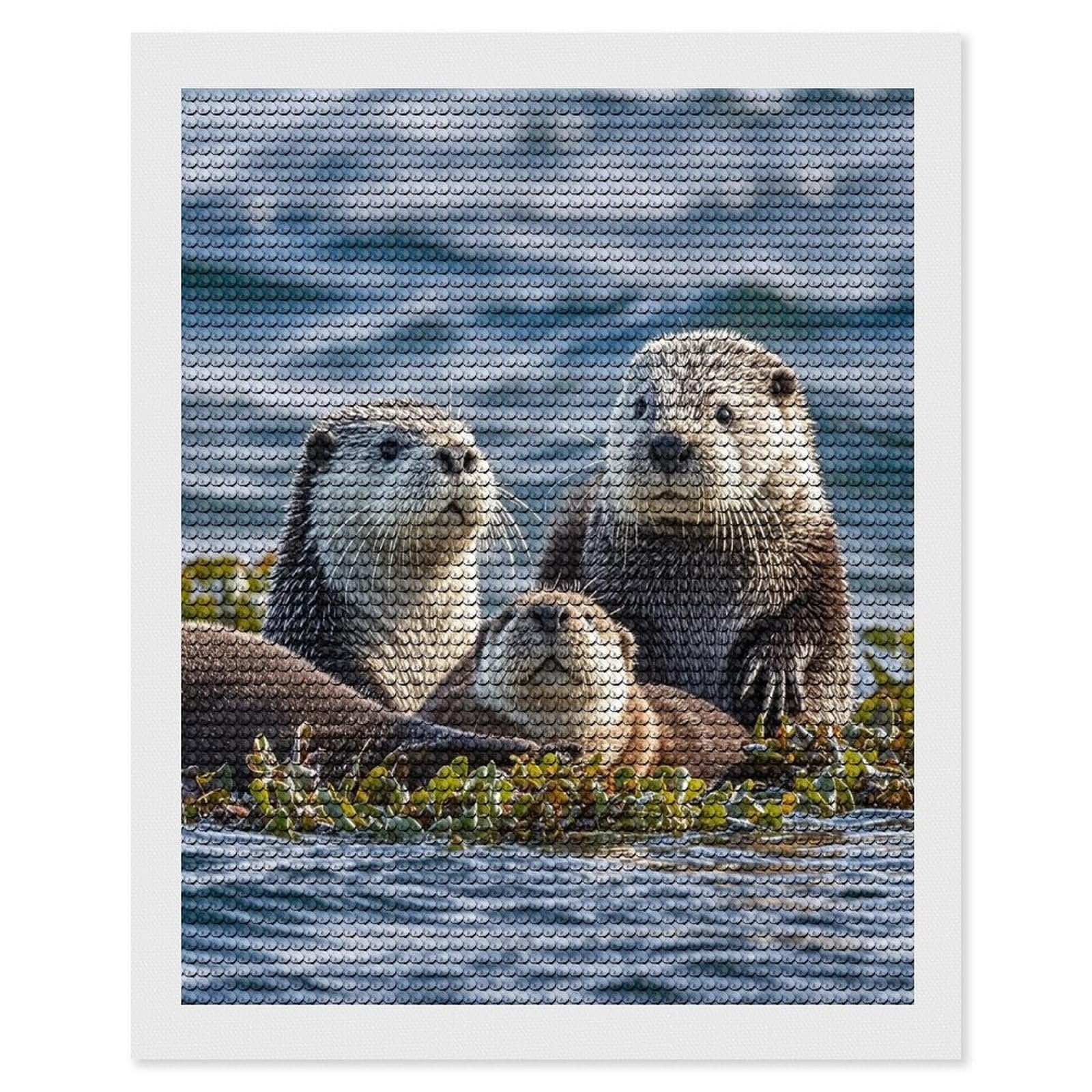 FekiLoot Sea Otters Diamond Painting Kits for Adults Round Paint with Diamonds Pictures Gem Art Painting Kits Personalized Diamond Art Full Drill for Beginners Home Wall Decor