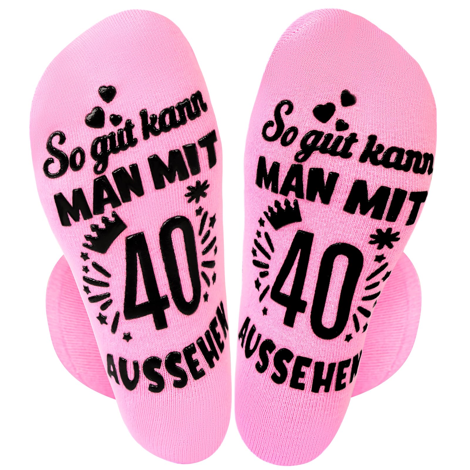 Yamitora 40. Geburtstag Socken Frauen, Geschenk 40 Geburtstag Frau, Geschenk Zum 40 Geburtstag Frau, Geburtstag Socken Bis Zur Wadenmitte Baumwolle für Mädchen Freundin Geschenke