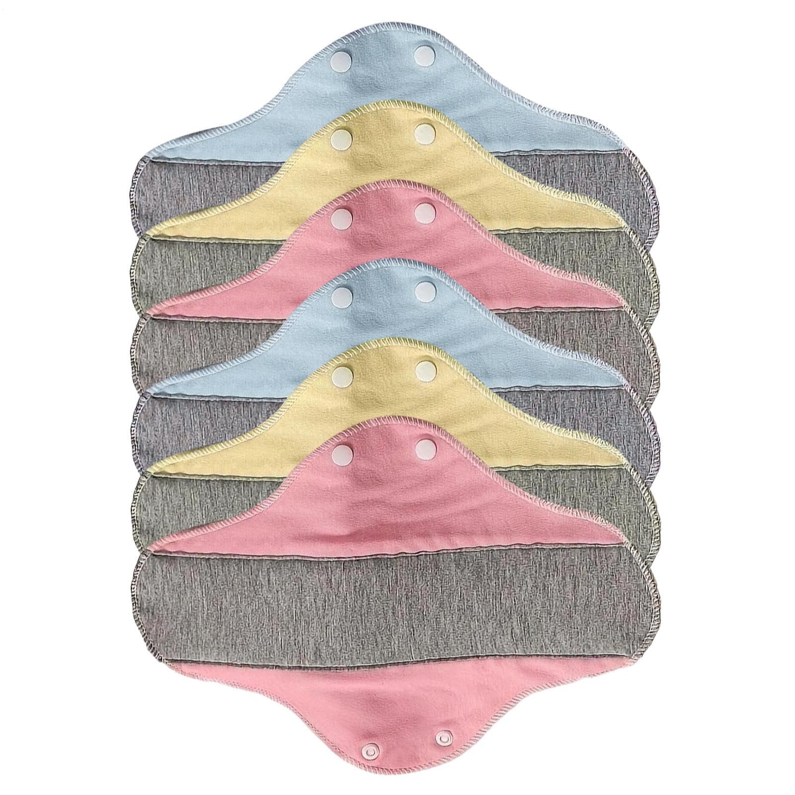 Reusable Pads Menstrual - 6 Pieces Leakproof Washable Breathable Napkins Reusable Feminine Pads for Elderly Urinary Postpartum Recovery