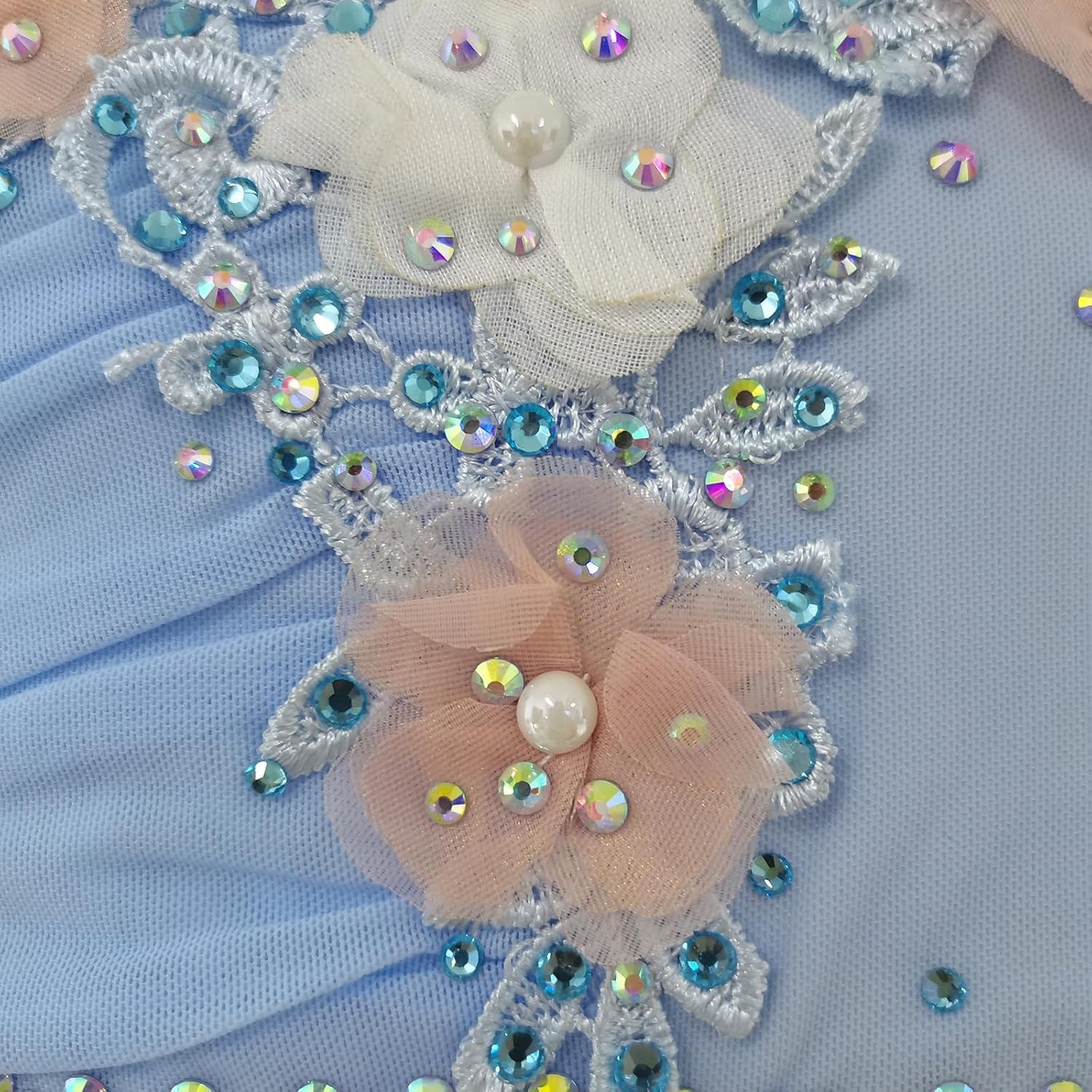 Blue Elegant and Flowing Lyrical Dance Clothes for Performances and Competitions
