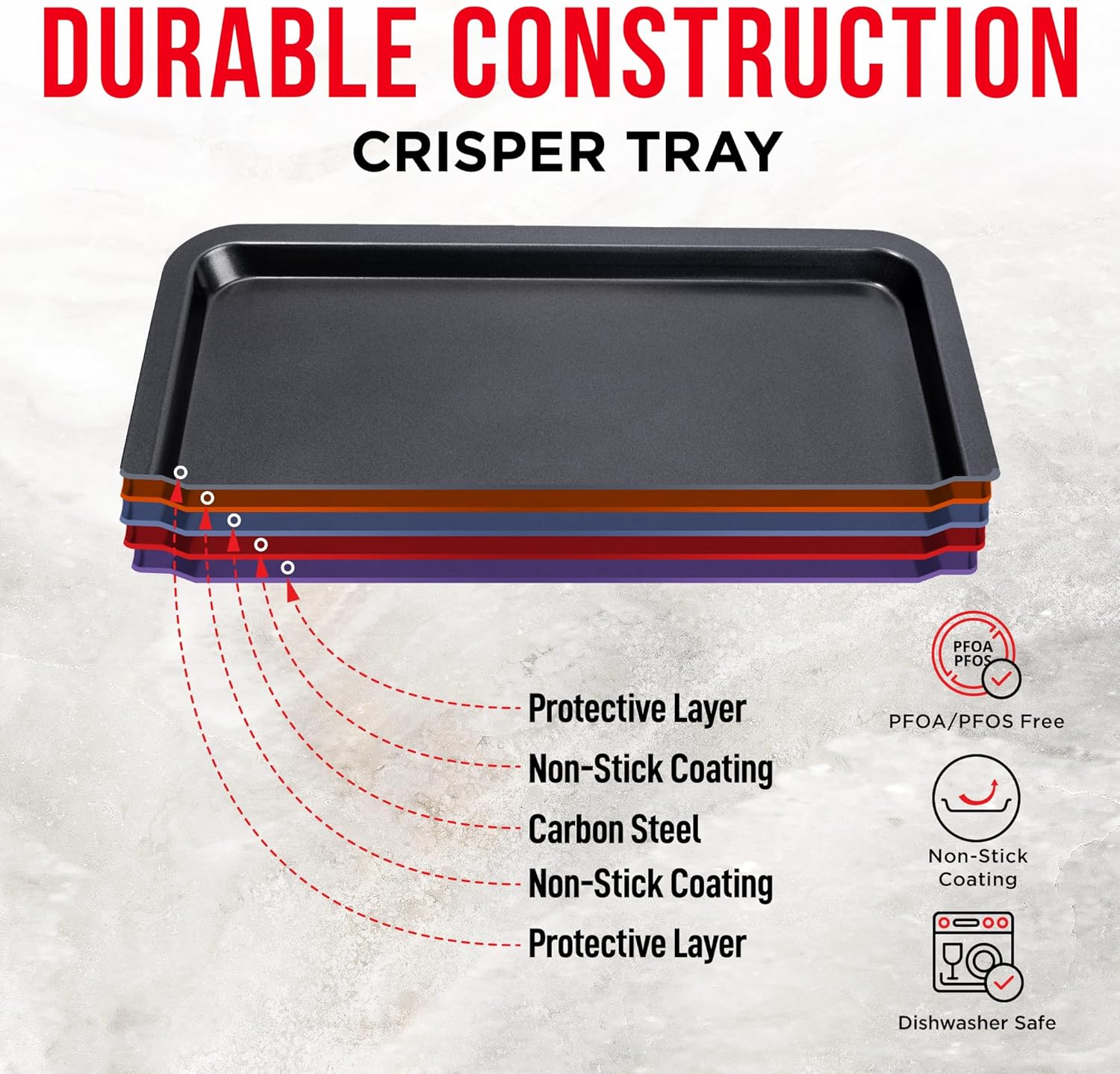 Durable Air Fryer Tray with Non-Stick Coating
