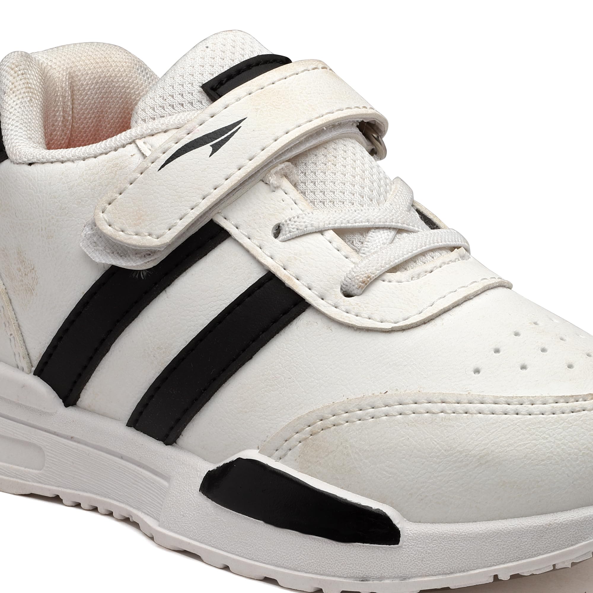 ASIAN Kids MUFFIN-02 Stylish Casual Sneakers with Velcro Closure for Boys, Trendy and Comfortable Shoes Perfect, Walking, and Outdoor Play, Lightweight and Durable Design White Black,UK 11S 3