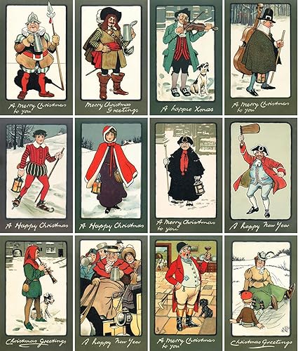 Vista 30 de PIXILUV Christmas Santa (paquete de 12) tarjetas de notas pequeñas tarjetas de felicitación # Joyful Christmas Santa Claus ~ postales de Navidad