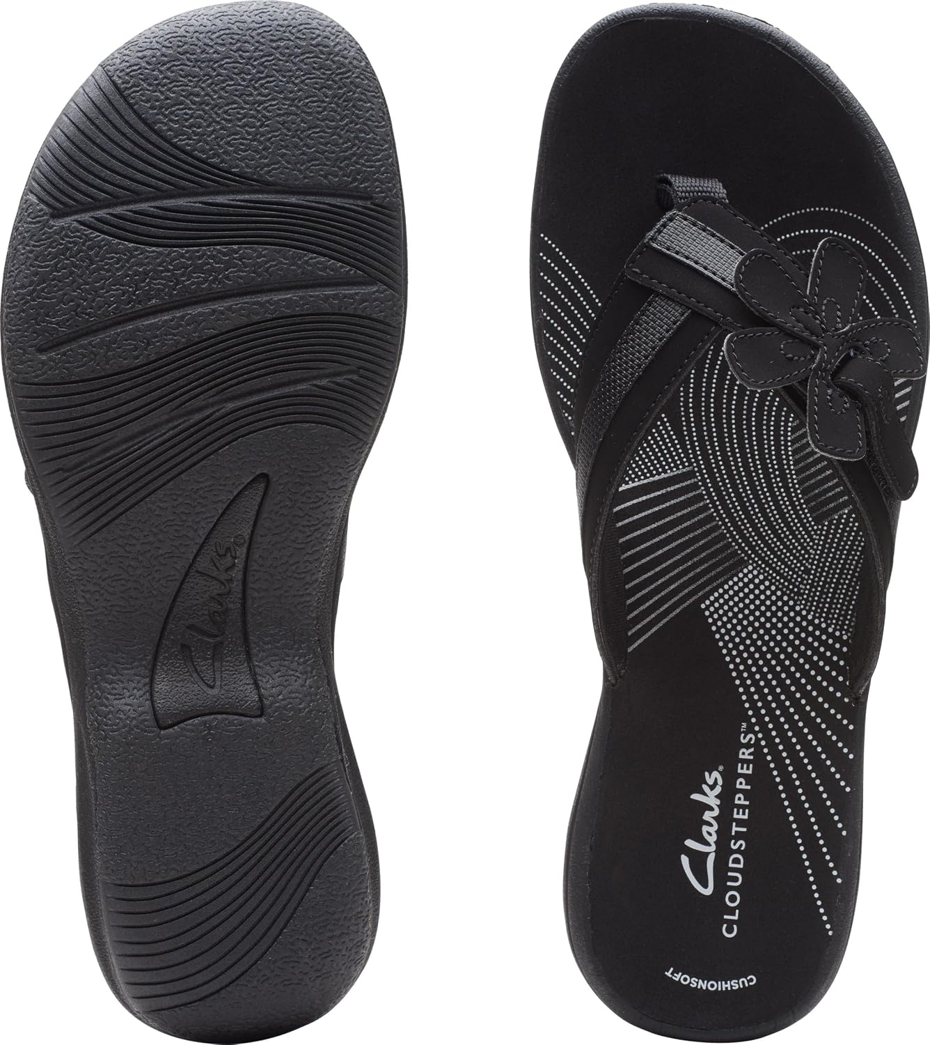 Clarks Women's Brinkley Flora Cloudsteppers Flip-Flops