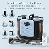 Olvy Nettoyeur de Tapis PRO – Aspirateur Injecteur-Extracteur avec Fonction Vapeur – Nettoyeur à Vapeur 100°C – Appareil Nettoyeur de Canapé – Nettoyeur de Tapis Humide – avec Détergent – 1650W – Nett - 4