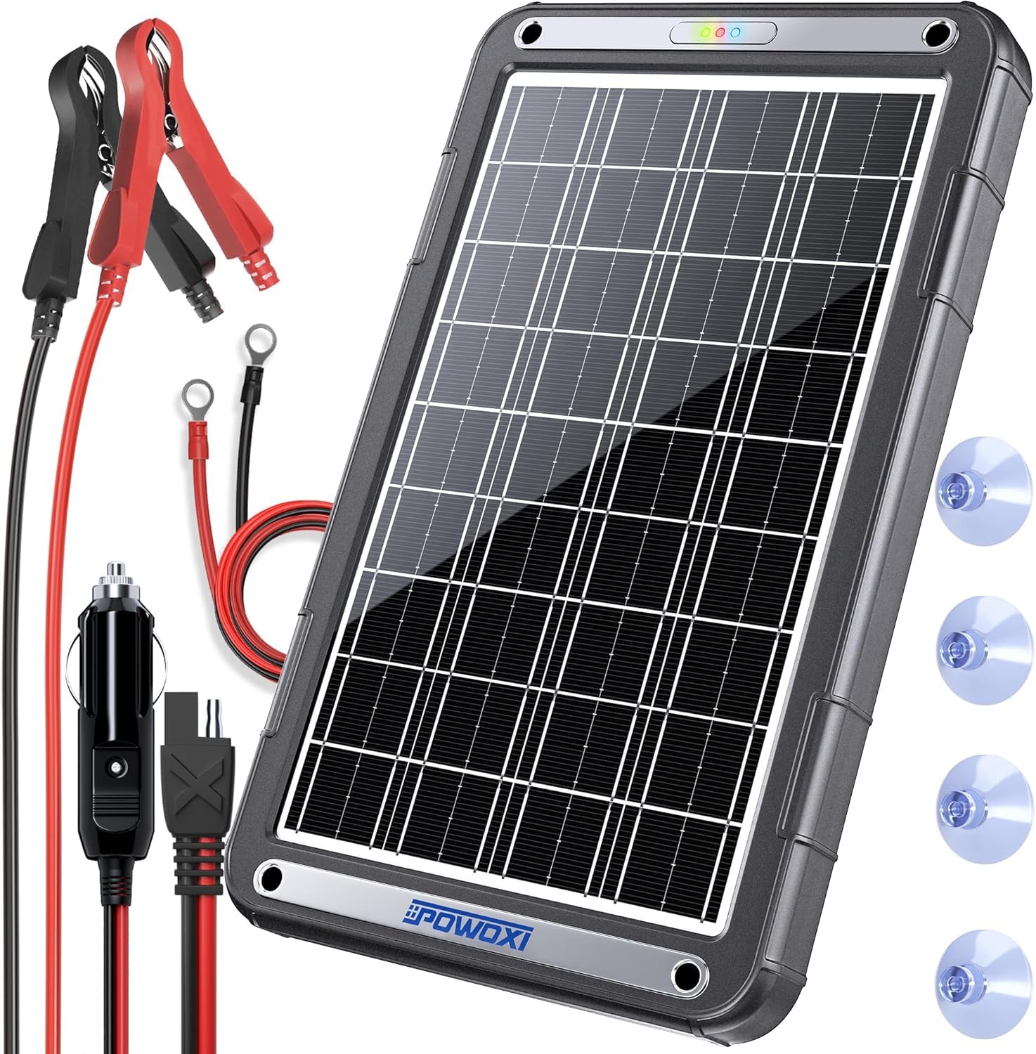 POWOXI 12V Solar Car Battery Charger