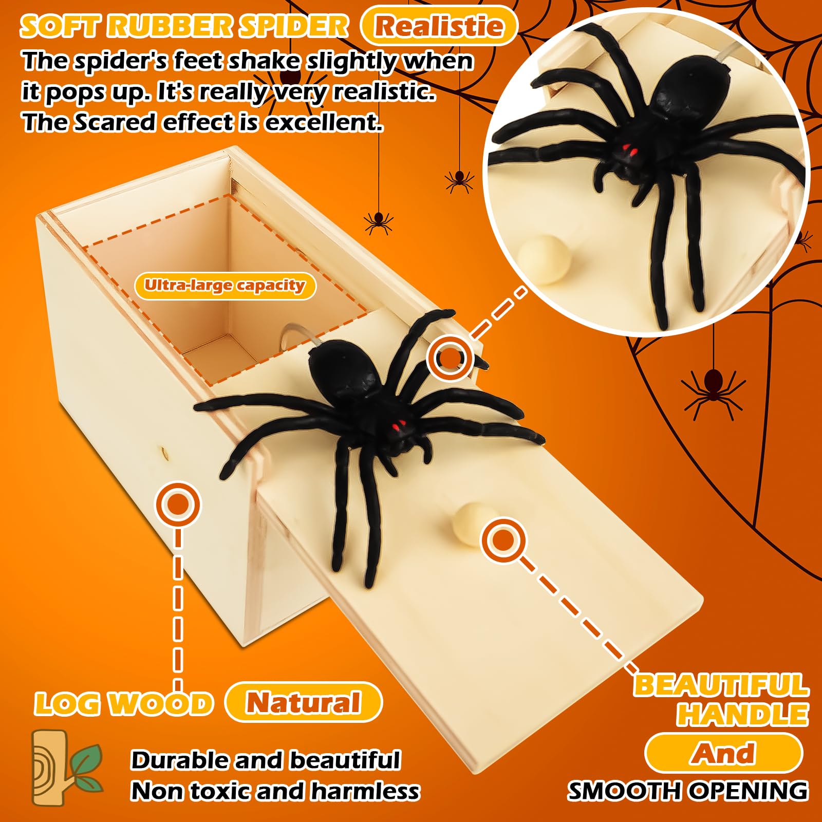 Boite Mystere Boîte Surprise Araignée - Spider Box - Boîte De Blague D' Araignée - Farce D'araignée Pour Cadeau Farce Et Attrape Homme