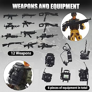 Amazon.co.jp: Qumill 陸軍 メンズ アクションフィギュア プレイセット