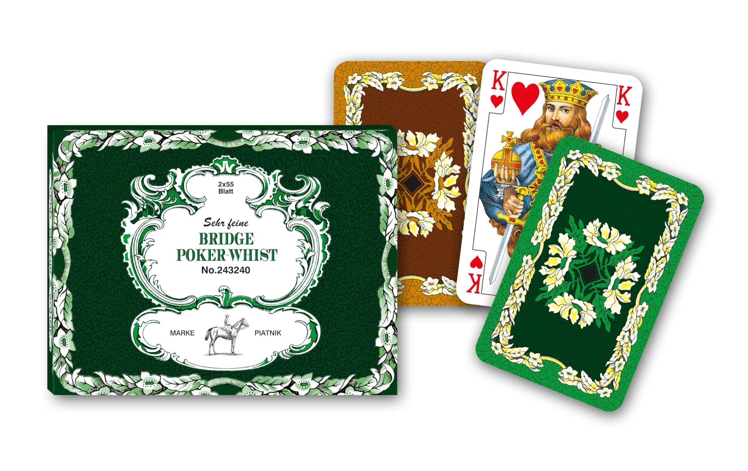 Piatnik 2432–Bridge Whist 2 x 55 decks of Poker Cards