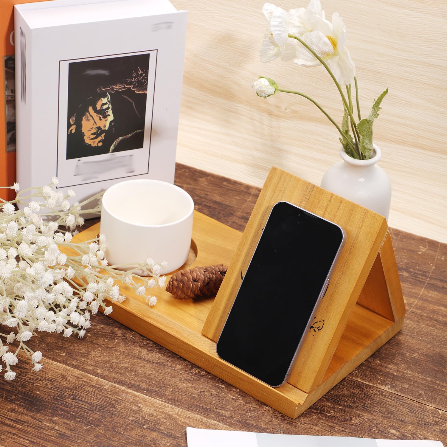 Targetone Petite étagère De Lecture, étagère Triangulaire, étagère Courte Et Minimaliste Pour Table De Nuit, étagère De Bureau Ou Décoration De Table Basse Et Cadeau Pour Les Amoureux Des Livres