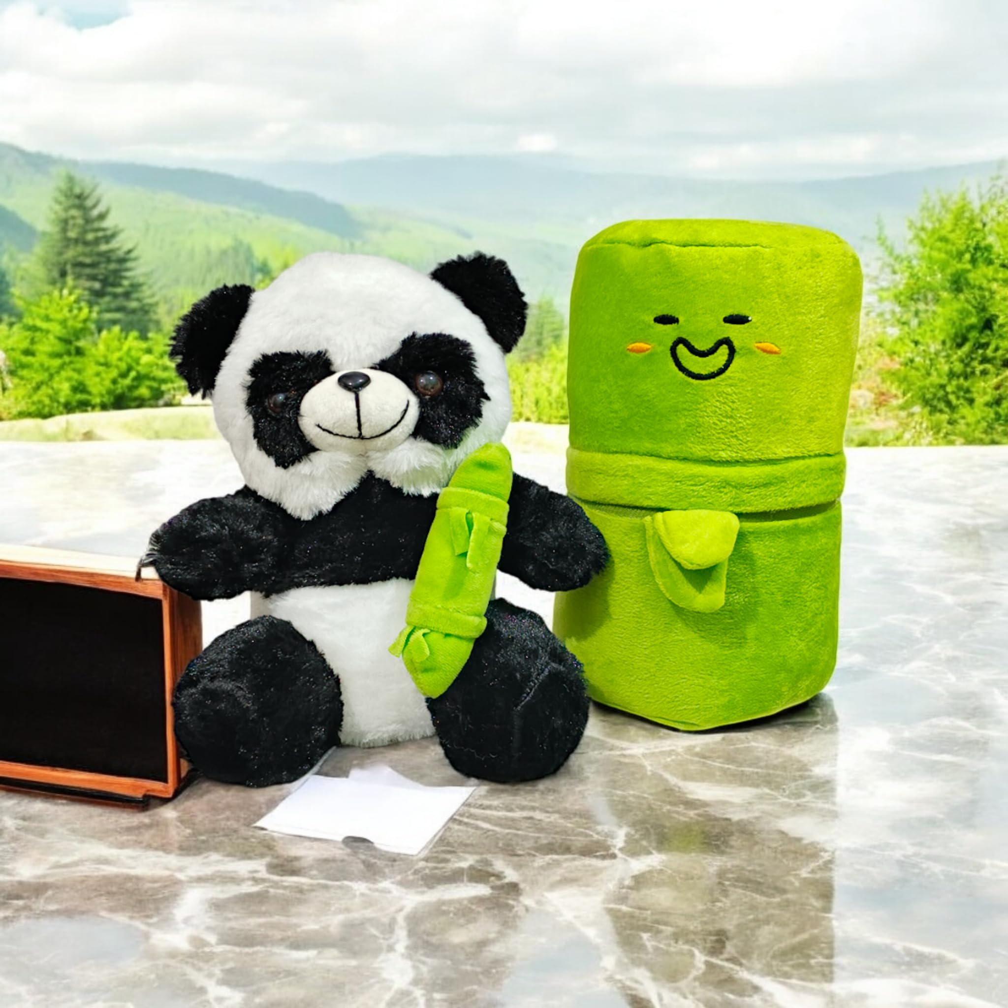 Lovely Gift®Soft Stuffed Bamboo Panda Far Teddy Bear Bamboo Panda Soft Toys Far Fabric for Boys and Girls with Soft Bamboo Tube Pillow (Size 9 Inch) (B0DD7WVX9X) Amazon Price History, Amazon Price Tracker