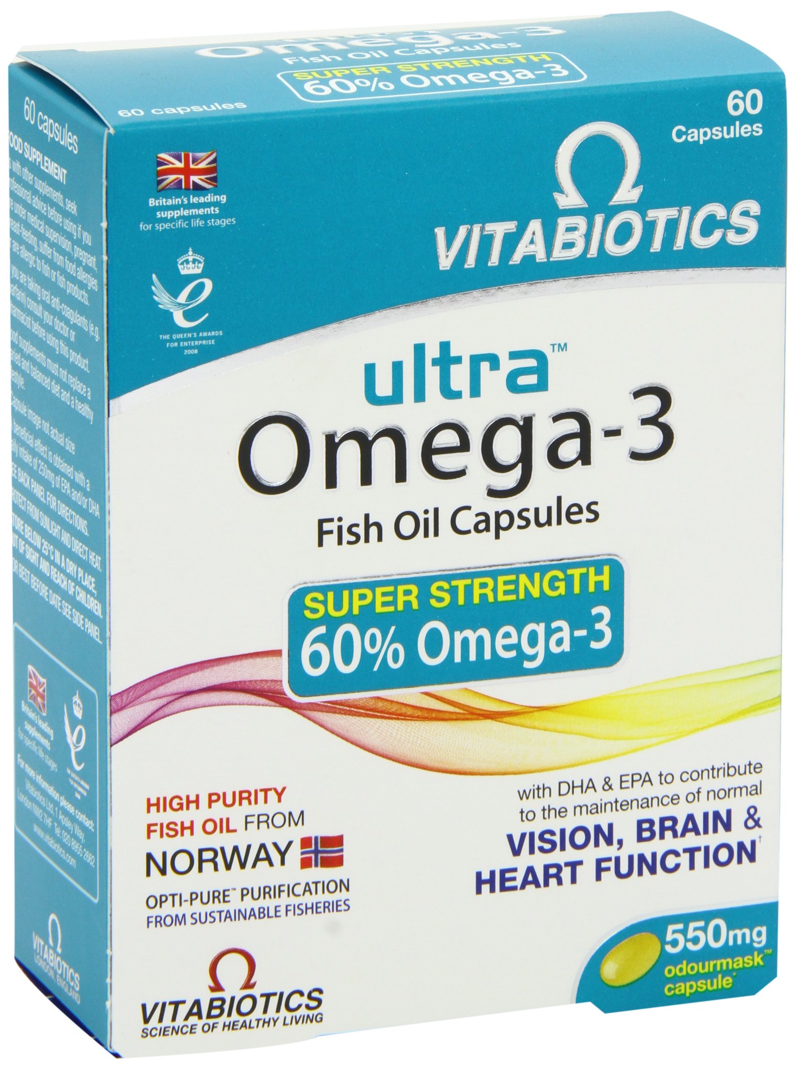 Buy Vitabiotics Ultra Omega-3 Capsules, Pack of 60 Online at desertcart ...
