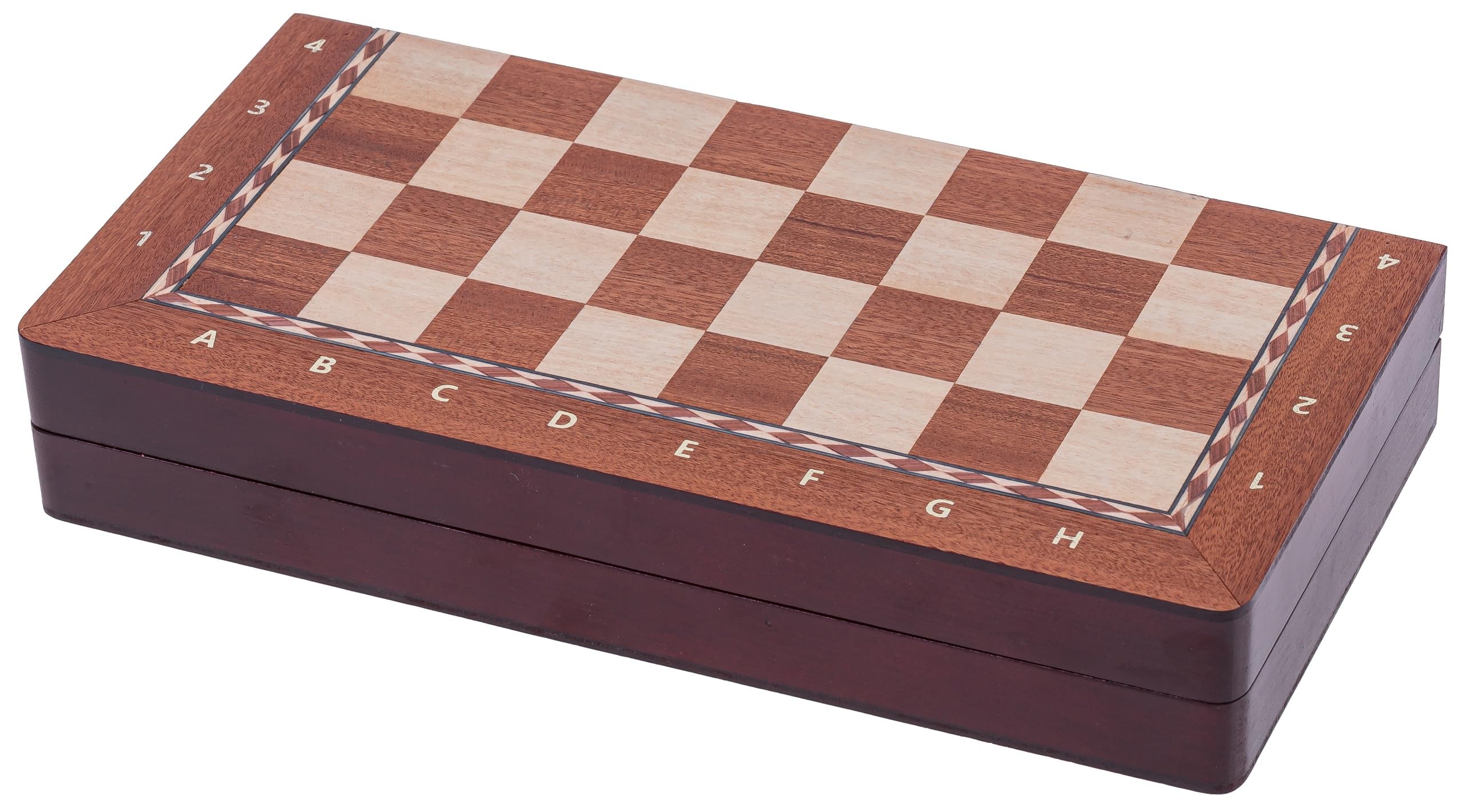 Square - Scacchi in Legno - Magnetico 290 MOGANO - Scacchiera & Pezzi degli Scacchi