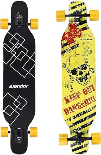 Slendor - patineta longboard de madera de arce (42.0in), para freestyle, curvatura cóncava