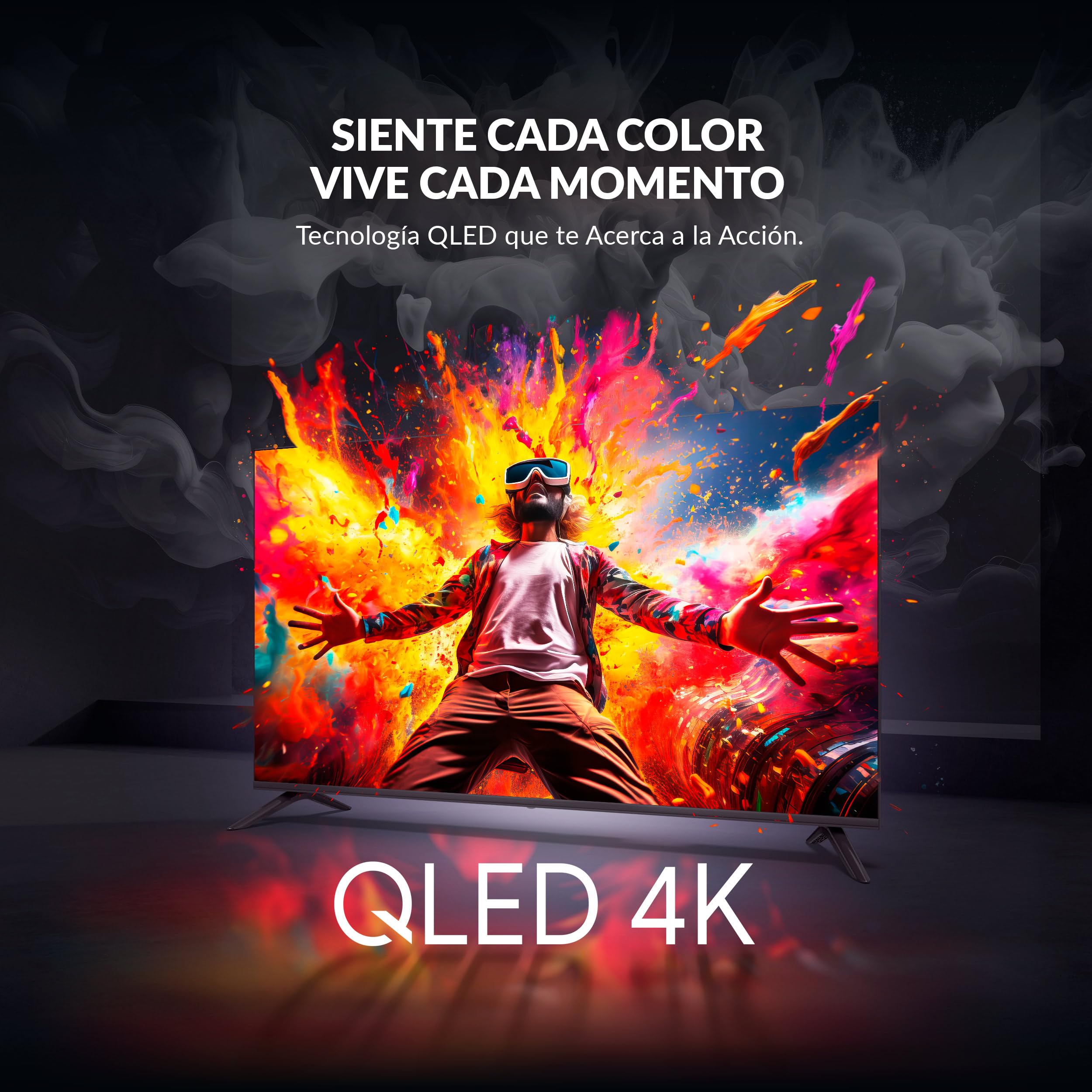 anexa - Smart TV 43" QLED 4K, Android 11, Google Assistant, Control por Voz, TDT, 3 años de garantía, SMART43C01UGQ, Compatible con Netflix, Prime Video y más