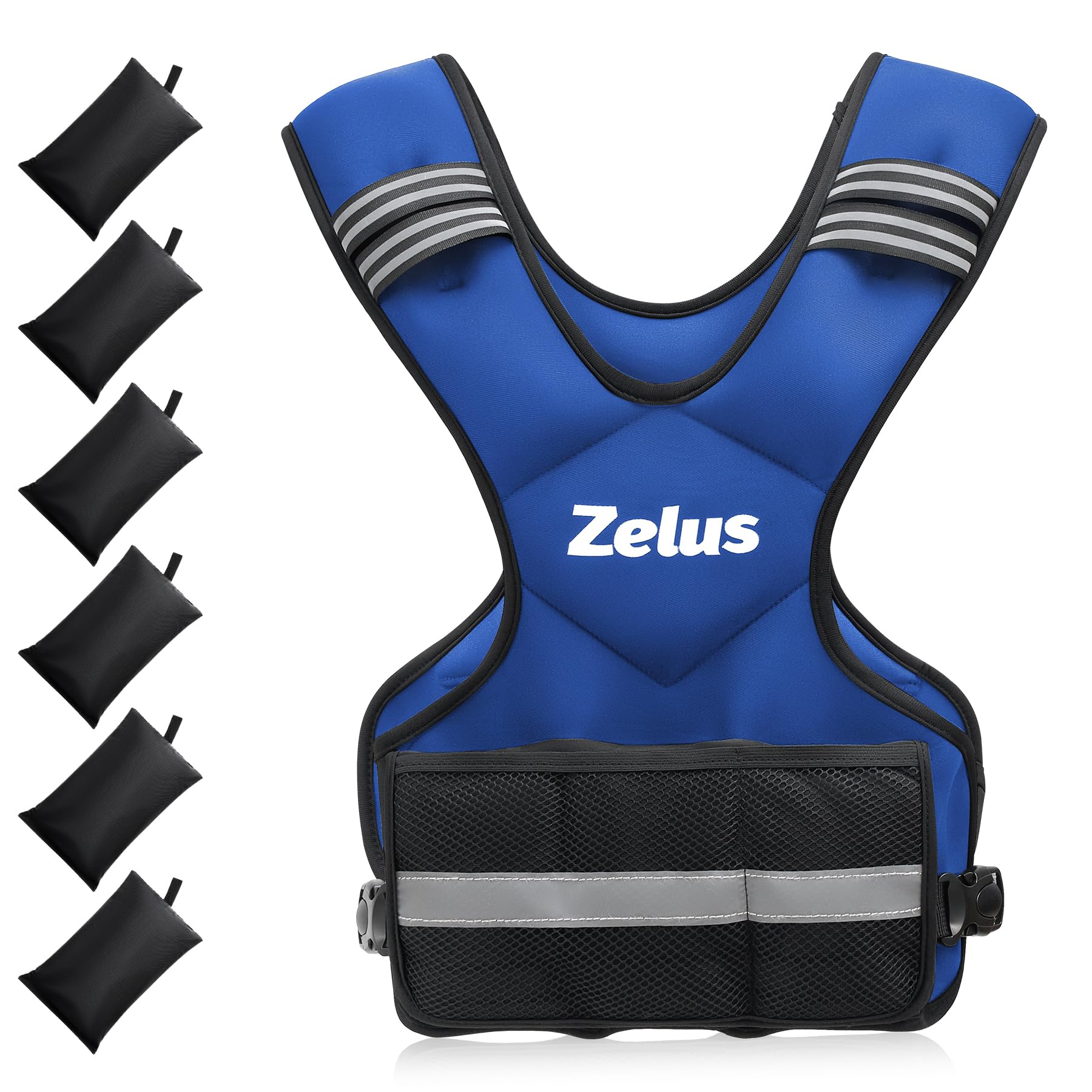 ZELUS Weighted Vest for Men Women,Adjustable 4-32lb Vest, Removable Weights