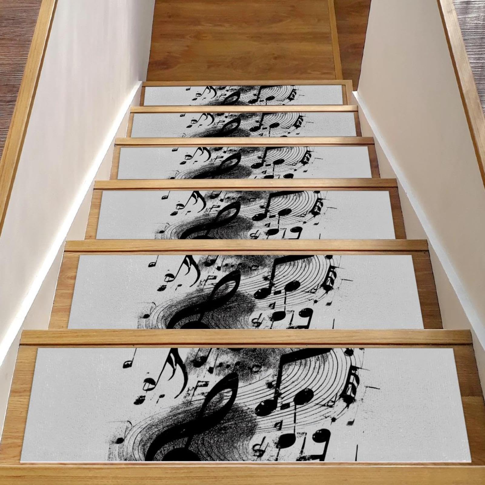 Tapis d'escalier pour animaux : lot de 15 protections antidérapantes réutilisables marche bois