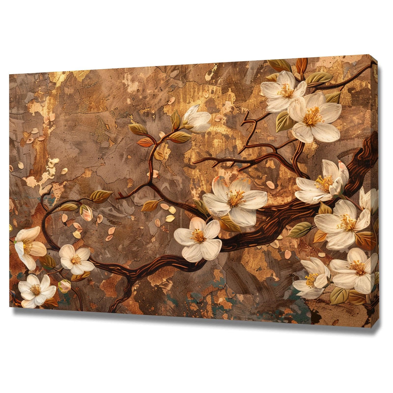 Impression sur toile Fleur d'abricot haut de gamme 60x80cm - 8