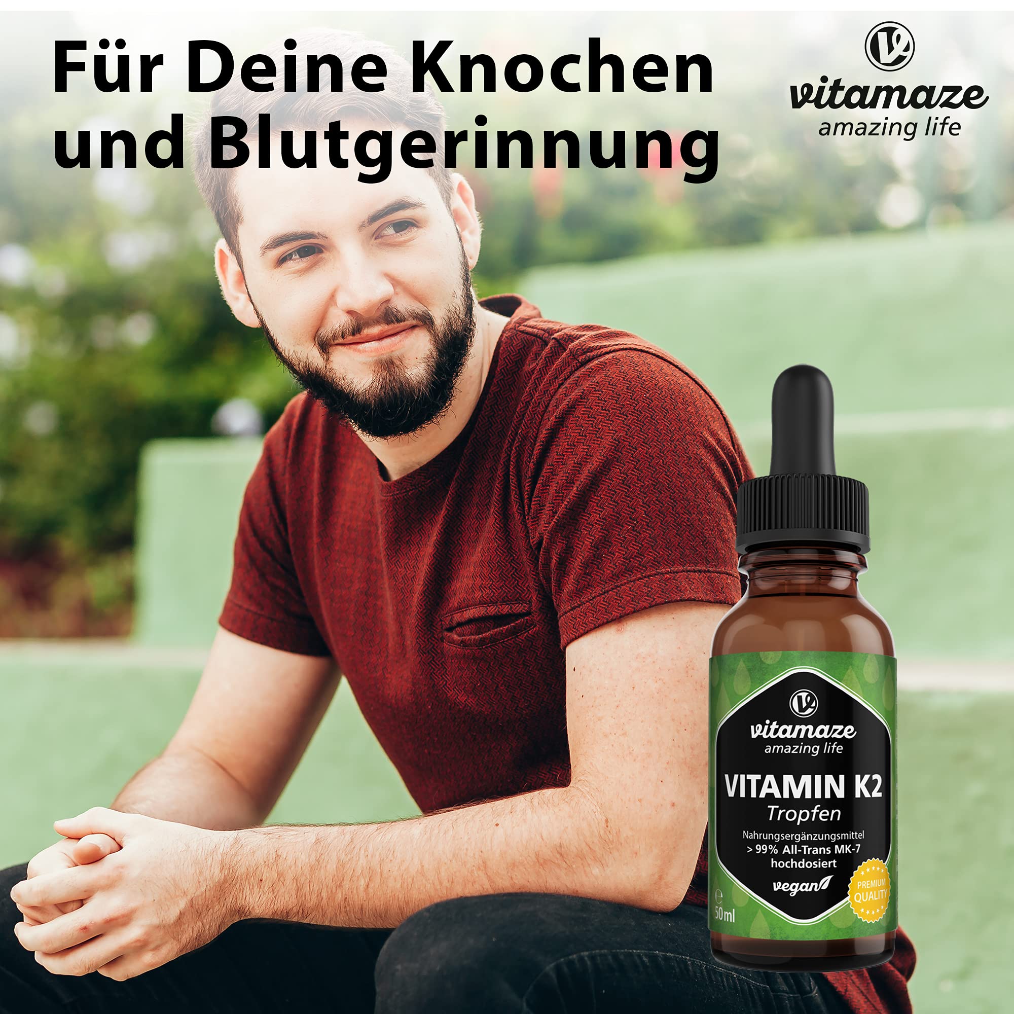 Vitamin K2 Drops, 200 mcg Vitamin K2 per Daily Dose, High Strength