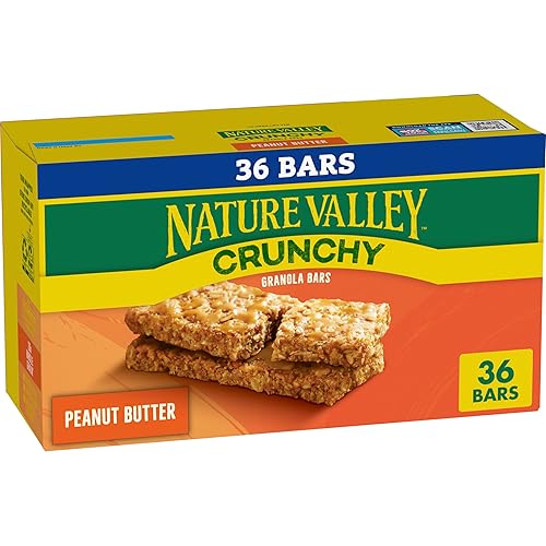 Nature Valley Barras de granola crujientes, mantequilla de maní, 1.49 onzas, 18 unidades, 36 barras