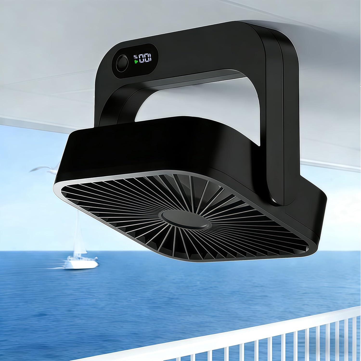 Magnetic Cruise Approved Fan, 5000mAh Ultra-Slim Travel Fan Rechargeable, 5 Speeds, 270° Adjustable Portable Fan, Magnetically Sticks on Ship Cabin Ceilings and Walls, Cruise Essentials 2026
