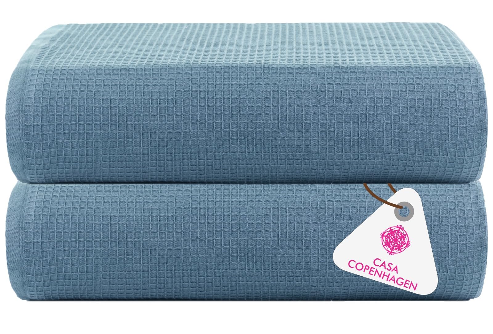 Casa Copenhagen – 2-teiliges Badetuch-Geschenkset, 600 g/m², Staubblau