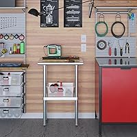 Vista 472 de Mesa de trabajo de acero inoxidable, mesa de metal