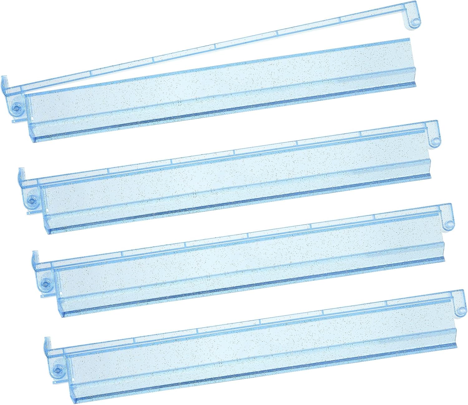 Mahjong Racks with Pushers 4PCS Set Majiang Tile Holder Acrylic Mahjong Racks Accessories and Gifts Bling Blue