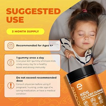 Premium 1 mg Melatonin Gummies Kids Kids Sleep Gummies with Vitamin B6 and Passion Fruit Flavor Children's Melatonin Gummies 3 in 1 Complex for Deep Sleep 2 Month Supply