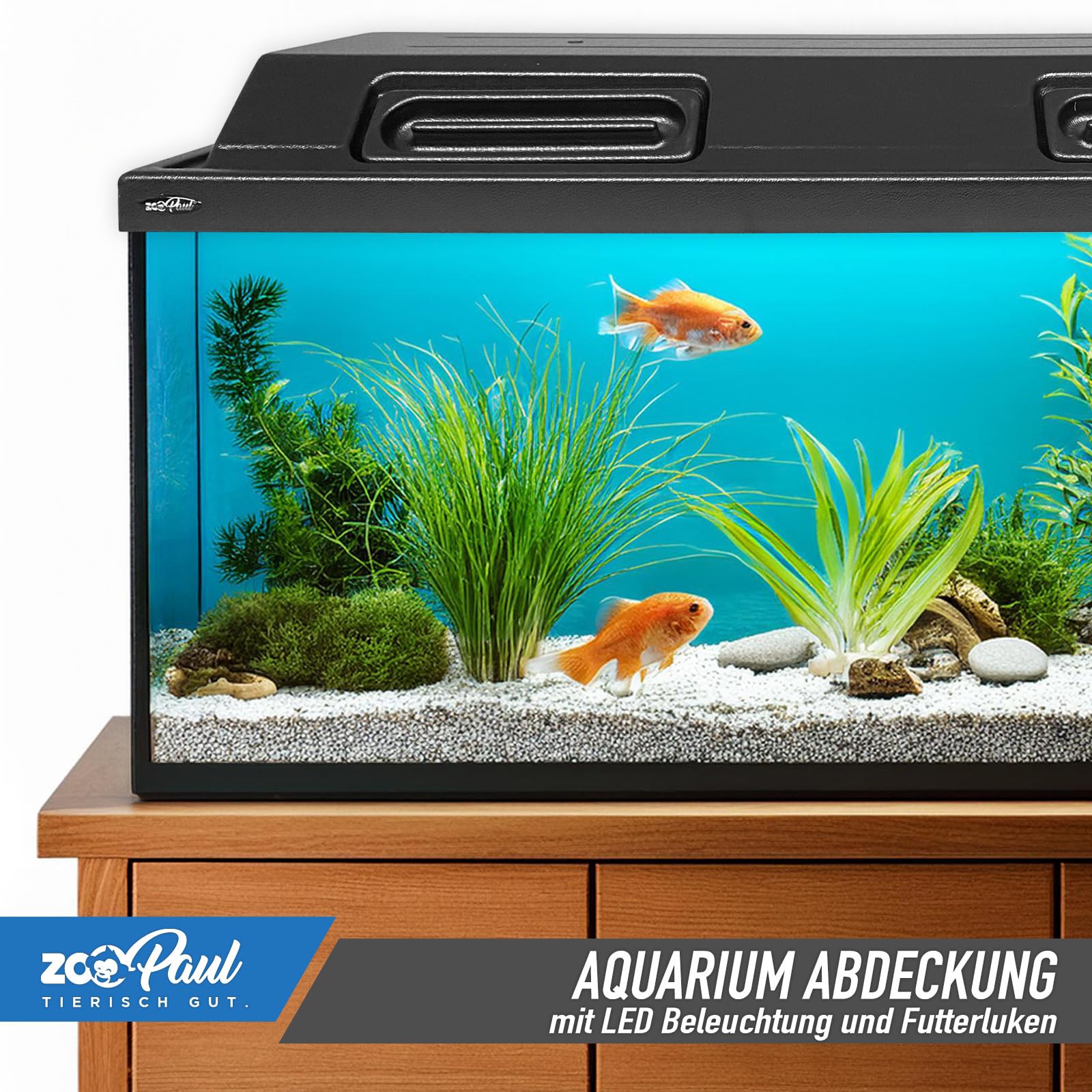ZooPaul LED 100x40 cm aquarium terrarium afdekking verlichting zwart deksel 100 Lux