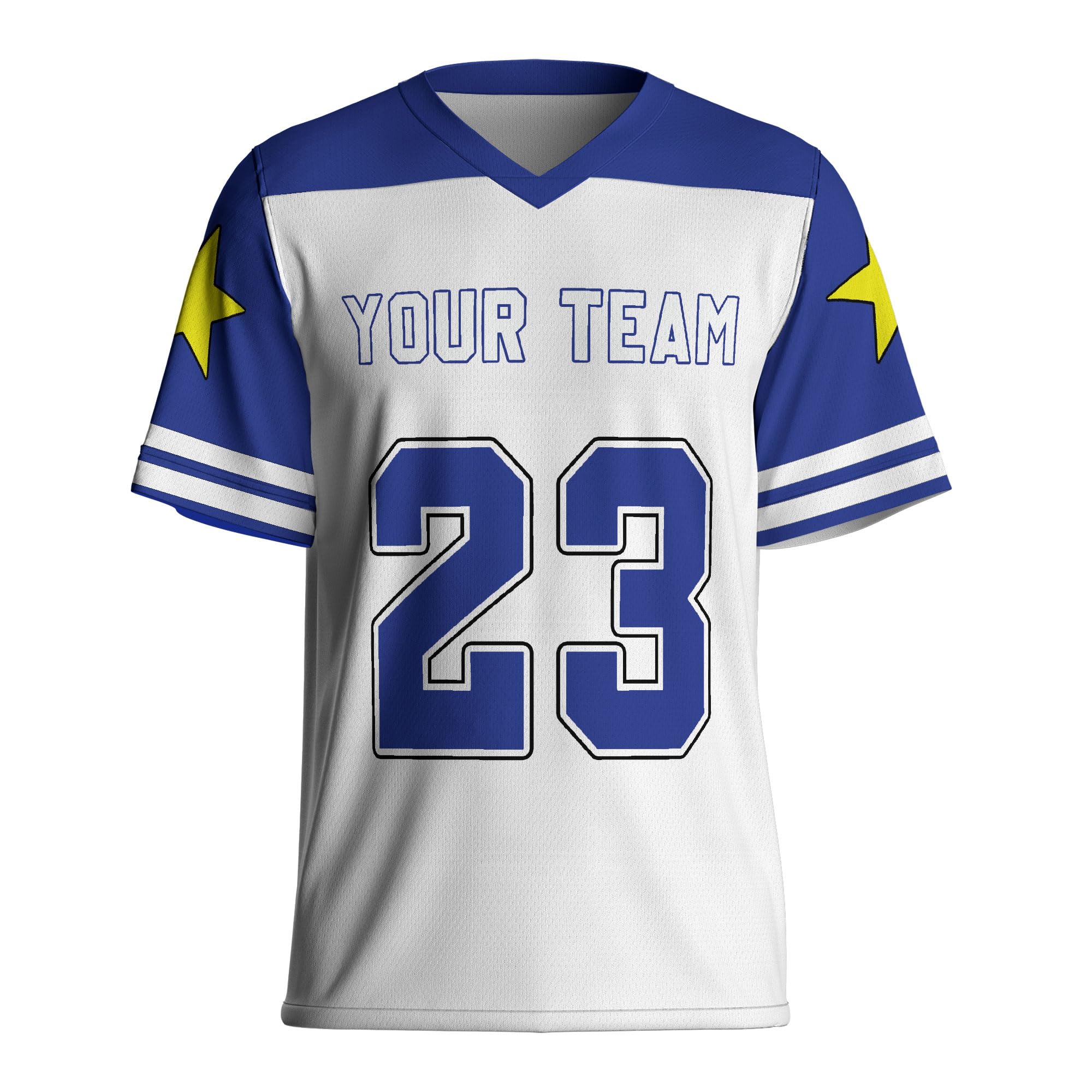 Your Team Custom Jersey for Men Women Football Jersey Personalized Shirts Short Sleeve T Shirt Baseball Jersey C2 Blue White