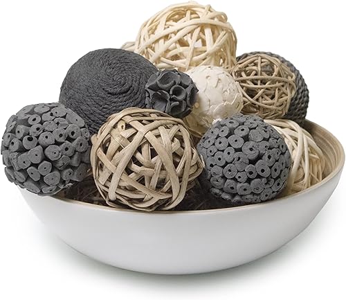 Miniatura 9 de ANDALUCA Bolsa de relleno de jarrón decorativo grande con orbes, bolas (naranja atardecer)